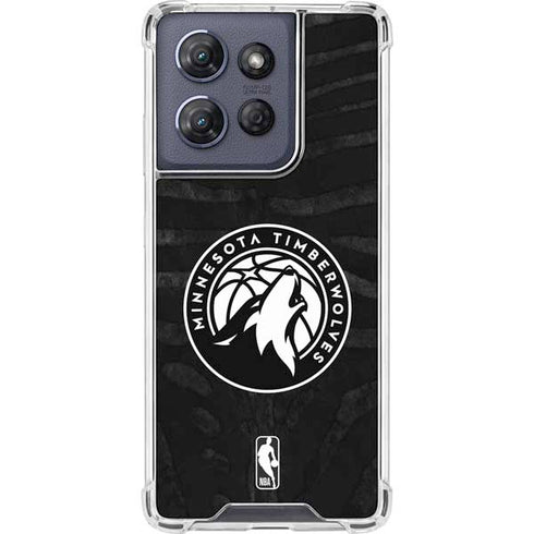 NBA Minnesota Timberwolves Black Animal Print Moto G Play 5G (2025) Clear Case